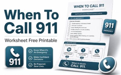 When to Call 911 Worksheet – Free Printable