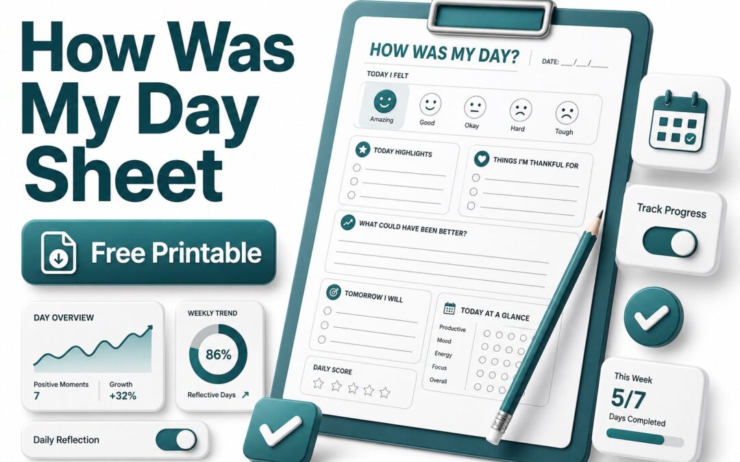 How Was My Day Sheet Free Printable