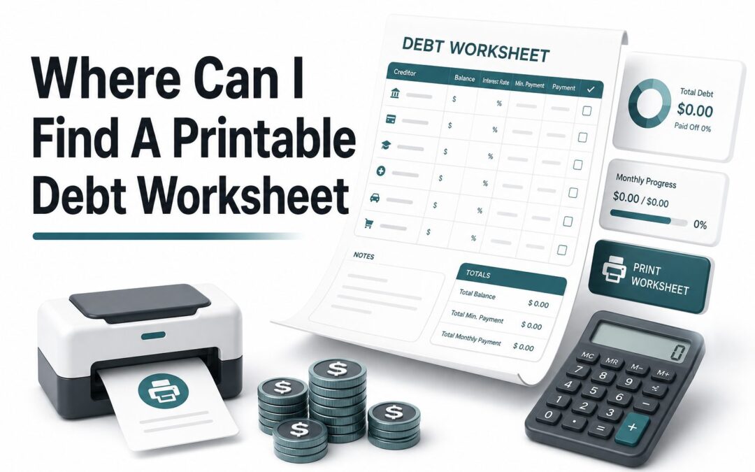 Where Can I Find a Printable Debt Worksheet?
